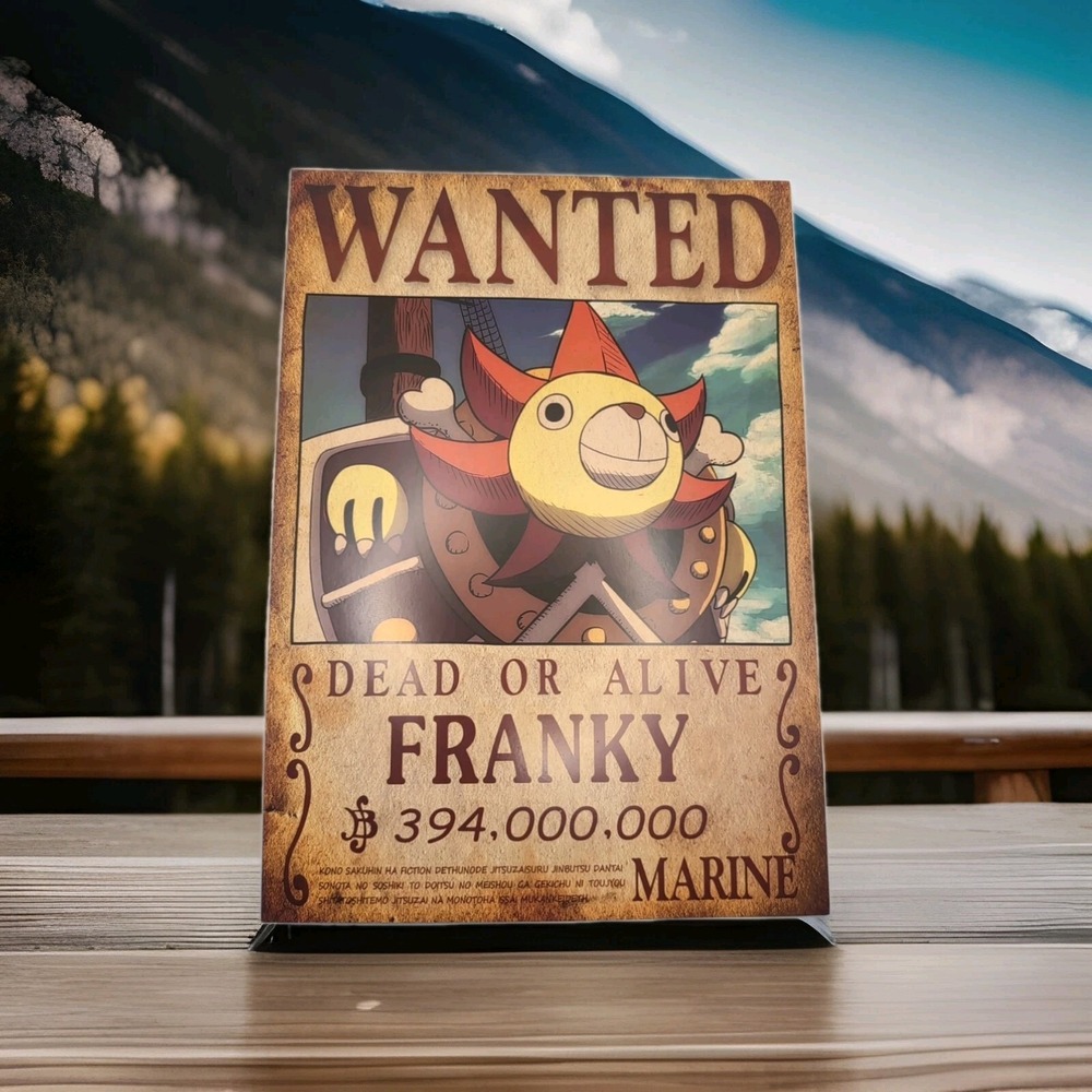 One Piece Wanted Dead Or Alive Franky $394,000,000 Marine 8x12 Glossy